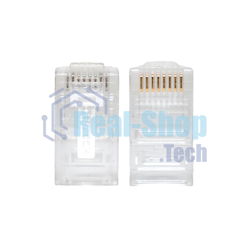 Коннектор RJ-45 TERACOM PRO неэкранированный 8P8C 30мкд Cat.5E универсальный (упак. 10 шт)