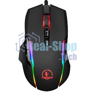 Мышь проводная Jet.A Panteon PS150 черный, 6200 dpi, USB, кнопки - 9