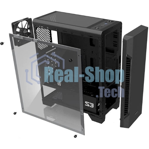 Компьютерный корпус Zalman S3 черный без БП ATX 2x120мм 2xUSB 2.0 1xUSB 3.0 audio bott PSU