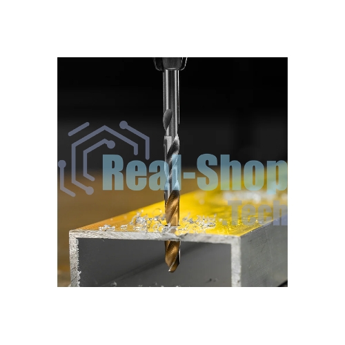 Сверло спиральное по металлу Denzel 5,5 x 93мм, Р6М5, Golden Tip
