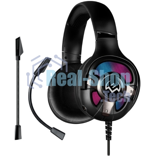 Гарнитура Sven AP-U1100MV чёрный, проводная, USB, подсветка