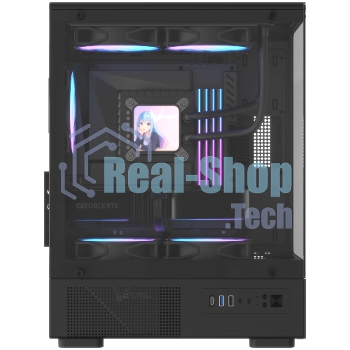 Корпус Formula Crystal Z1CM Plus AR v2 черный без БП mATX 5x120мм 1xUSB3.0 audio bott PSU