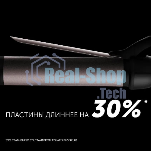 Щипцы для завивки волос Polaris PHS 3410TAi Argan Therapy PRO черный, 34 мм, 220 °C, 6 режимов