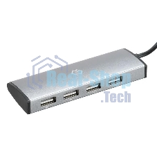 USB-концентратор Digma HUB-4U2.0-UC-DS, USB-C, USB 2.0 4 порта, USB