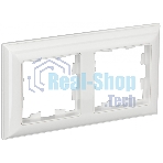 Рамка 2-местная IEK BRITE РУ-2-Бр DECOR 3D-форма белый/белый