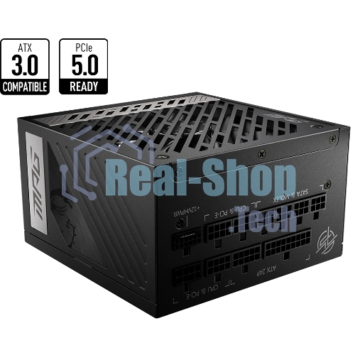 Блок питания MSI MPG A1000G RTL, 1000Вт, 80 PLUS Gold, модульный, RTL