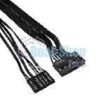 Компьютерный корпус Miditower ExeGate CP-601-UNS500 (ATX, БП UNS500 с вент. 12см, 2*USB, аудио, черный)