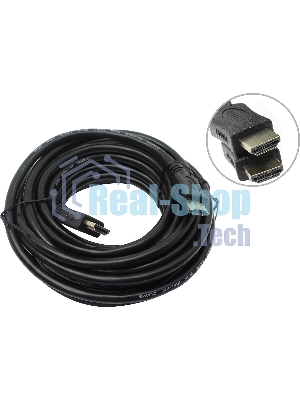 Кабель HDMI C-HM-HM-7.5M Wize, 7.5 м, v.2.0, 19M/19M, позол.разъемы, экран, черный, пакет