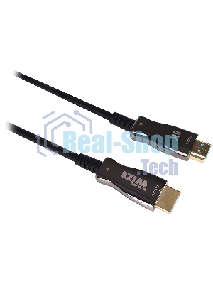 Кабель HDMI Wize AOC-8K-HM-HM-15M оптический, 15 м, 8K/60HZ 4:4:4, v.2.1, ARC, 19M/19M, HDCP 2.2, Ethernet, черный, коробка