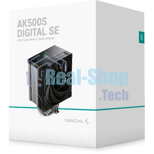Кулер для процессора DEEPCOOL AK500S DIGITAL SE LGA20XX/1700/1200/115X/AM5/AM4 (12шт/кор, TDP 240W, PWM, Fan 120мм, 5 тепл. трубок, Copper Base, черный) RET (R-AK500S-BKADMN-GJD)