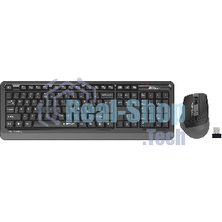 Комплект клавиатура+мышь A4Tech FStyler FGS1035Q беспроводной, USB, 2000 DPI, чёрный/серый