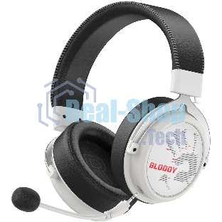 Гарнитура Bloody MR590 Sports Red белый/чёрный, беспроводная + проводная, Bluetooth, до 35 ч