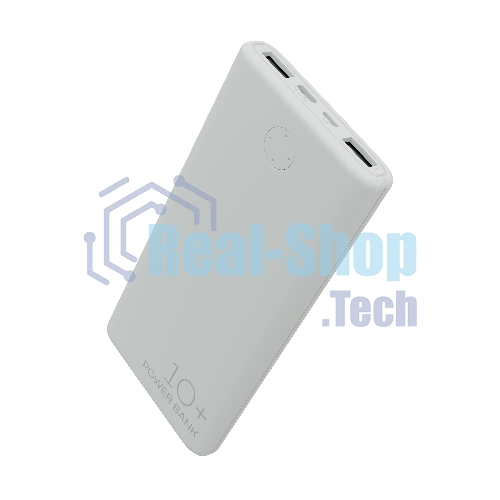 Портативный аккумулятор More choice (4610196408694) PB11-10 White 10000mAh 2USB