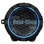 Колонка портативная Hyundai H-PAC220 черный/голубой 10W 1.0 BT/3.5Jack/USB