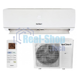 Кондиционер сплит-система Neoclima NS/NU-HAX07R 7000 BTU, 22 м², 26/40 дБ, охлаждение, обогрев, осушение, белый