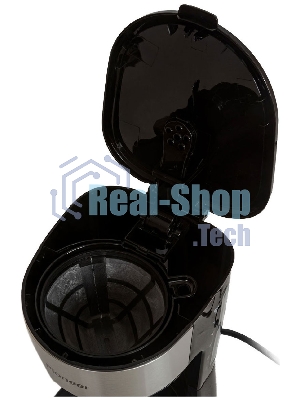 Кофеварка капельная Pioneer CM053D серебристый/черный, исп. кофе - молотый, 0.75 л, 600 Вт