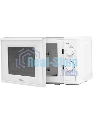 Микроволновая печь SunWind SUN-MW051 белый, 20 л, 700 Вт, переключатели - поворотный механизм