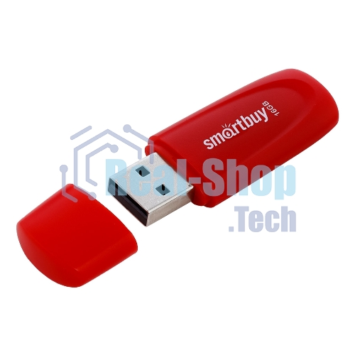 Флешка USB Smartbuy Scout Red (SB016Gb2SCR), 16Gb, USB 2.0, R/W 15/8, красный