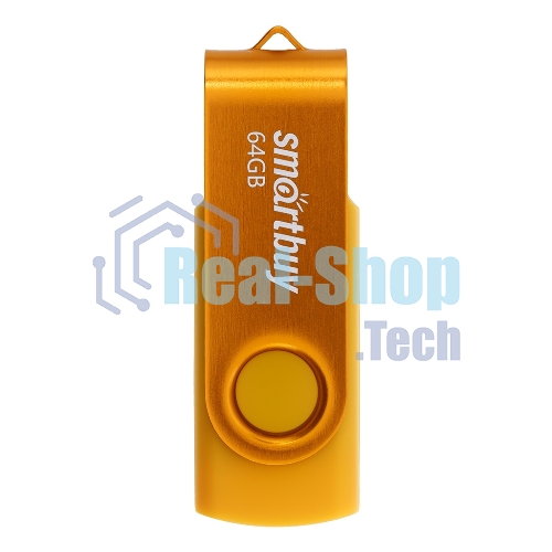 Флешка USB Smartbuy Twist Yellow (SB064Gb2TWY), 64Gb, USB 2.0, R/W 20/10, желтый