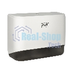 Диспенсер бумажных полотенец Puff-5140 белый, с замком, ABS-пластик