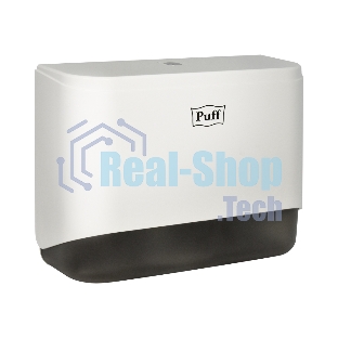 Диспенсер бумажных полотенец Puff-5140 белый, с замком, ABS-пластик