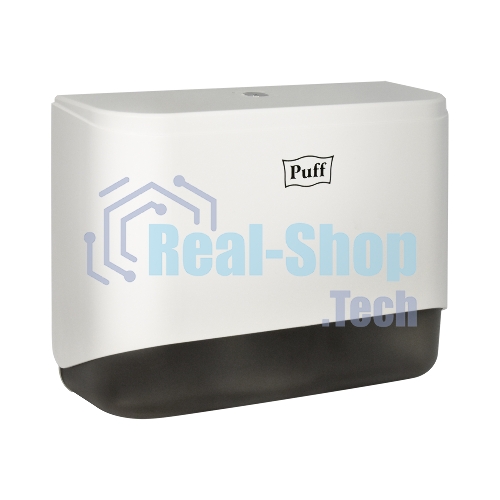 Диспенсер бумажных полотенец Puff-5140 белый, с замком, ABS-пластик
