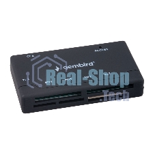 Кард-ридер Gembird FD2-MSD-4/черный/SD/TF/MicroSD/XD/MS/M2/CF/USB 2.0/пластик