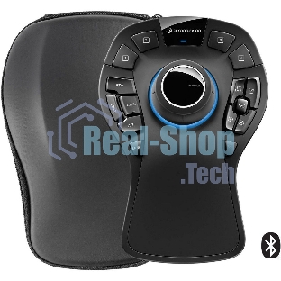 Мышь беспроводная/проводная 3DConnexion SpaceMouse Pro Wireless (3DX-700119) черный, радиоканал, Bluetooth, USB, кнопки - 15