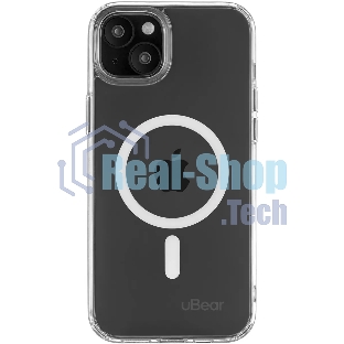 Чехол (клип-кейс) uBear для Apple iPhone 15 Plus Real Mag Case with MagSafe прозрачный (CS254TT67RL-I23M)