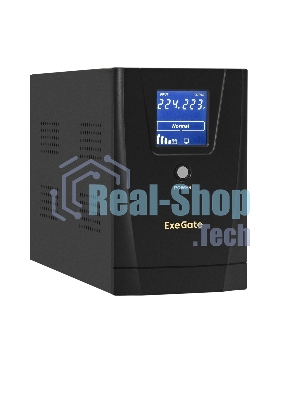 Источник бесперебойного питания ExeGate EX292630RUS SpecialPro Smart LLB-2000.LCD.AVR.1SH.2C13.RJ.USB 2000VA/1200W, LCD, AVR, 1*Schuko+2*C13,RJ45/11,USB, металлический корпус, черный