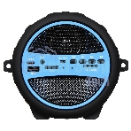 Колонка портативная Hyundai H-PAC220 черный/голубой 10W 1.0 BT/3.5Jack/USB