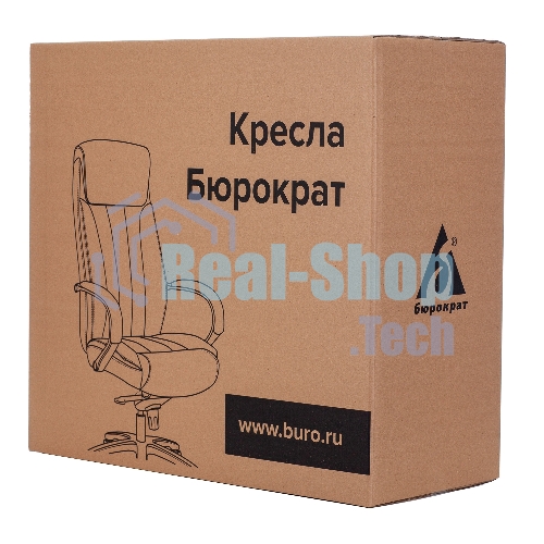 Кресло Бюрократ T-9922WALNUT/BLACK черный, кожа