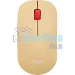 Комплект клавиатура + мышь Acer OCC205 беспроводной USB, 1200 dpi, розовый/бежевый