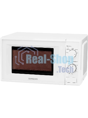 Микроволновая печь SunWind SUN-MW051 белый, 20 л, 700 Вт, переключатели - поворотный механизм