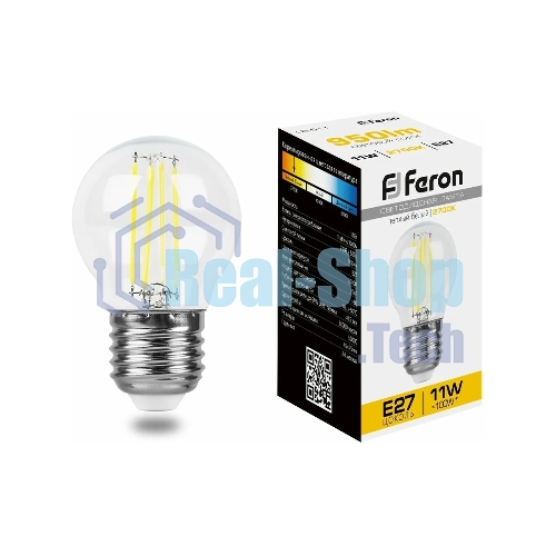 Лампа светодиодная Feron LB-511 (38015) 11W 230V E27 2700K прозрачная
