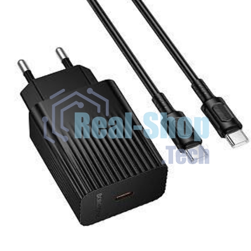 Сетевое зарядное устройство BOROFONE (6941991122736) BAS73Aaa 1Type-C 3.0A PD20W для Type-C Type-C черный