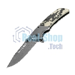 Нож складной Denzel, многоцелевой, системы Liner-Lock, с накладкой G10 на классической рукоятке 79207