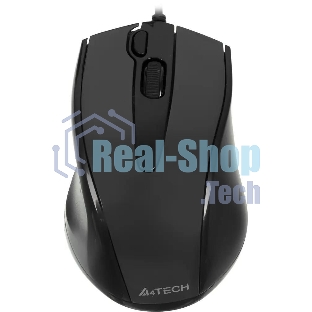 Мышь проводная A4Tech N-500F серый глянец/черный, 1200 dpi, USB, кнопки - 4