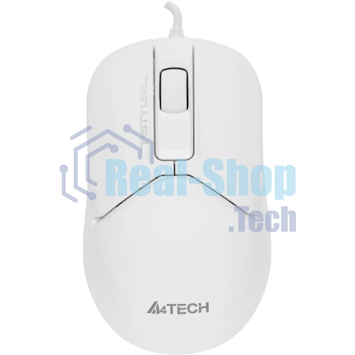 Мышь проводная A4Tech Fstyler FM12S белый, 1200 dpi, USB, кнопки - 3