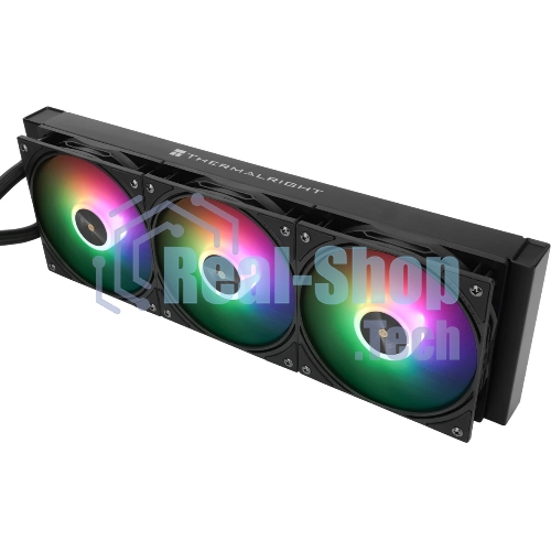 Водяное охлаждение для процессора Water Cooling System Thermalright Frozen Warframe 360 Ultra черный Argb (360мм, черный, ARGb/Fans: 3x120мм, 70.84CFM, 22.1dBA, 2000RPM/Pump height 60мм, 23dBA, 3000RPM, Rad thickness 27mm/S: 1200, 1700, 1851, 2011, 2066, 115X, AM5, AM4)