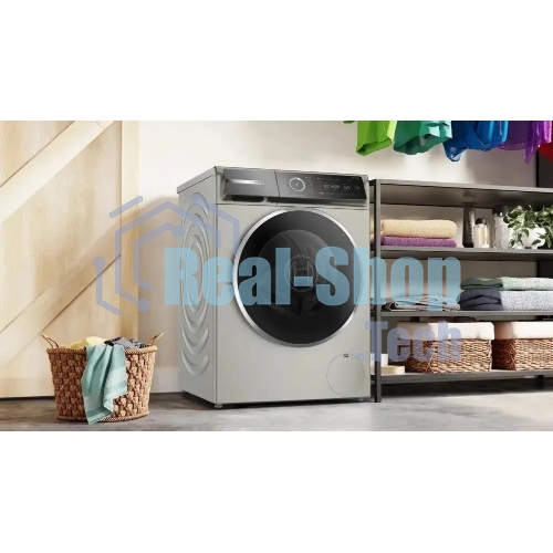 Стиральная машина Bosch Serie 8 WGb2440XME серебро, загрузка фронтальная 9 кг, 1400 об/мин., класс: А+++