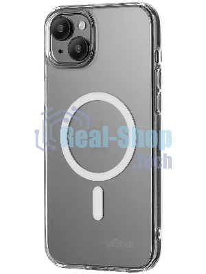 Чехол (клип-кейс) uBear для Apple iPhone 15 Plus Real Mag Case with MagSafe прозрачный (CS254TT67RL-I23M)