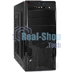 Компьютерный корпус Miditower ExeGate CP-601-UNS500 (ATX, БП UNS500 с вент. 12см, 2*USB, аудио, черный)