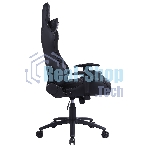 Кресло Cactus CS-CHR-030BL черный, экокожа, подголовник