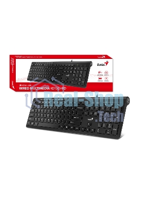 Клавиатура проводная Genius SlimStar 230II 31310048402, USB, черный