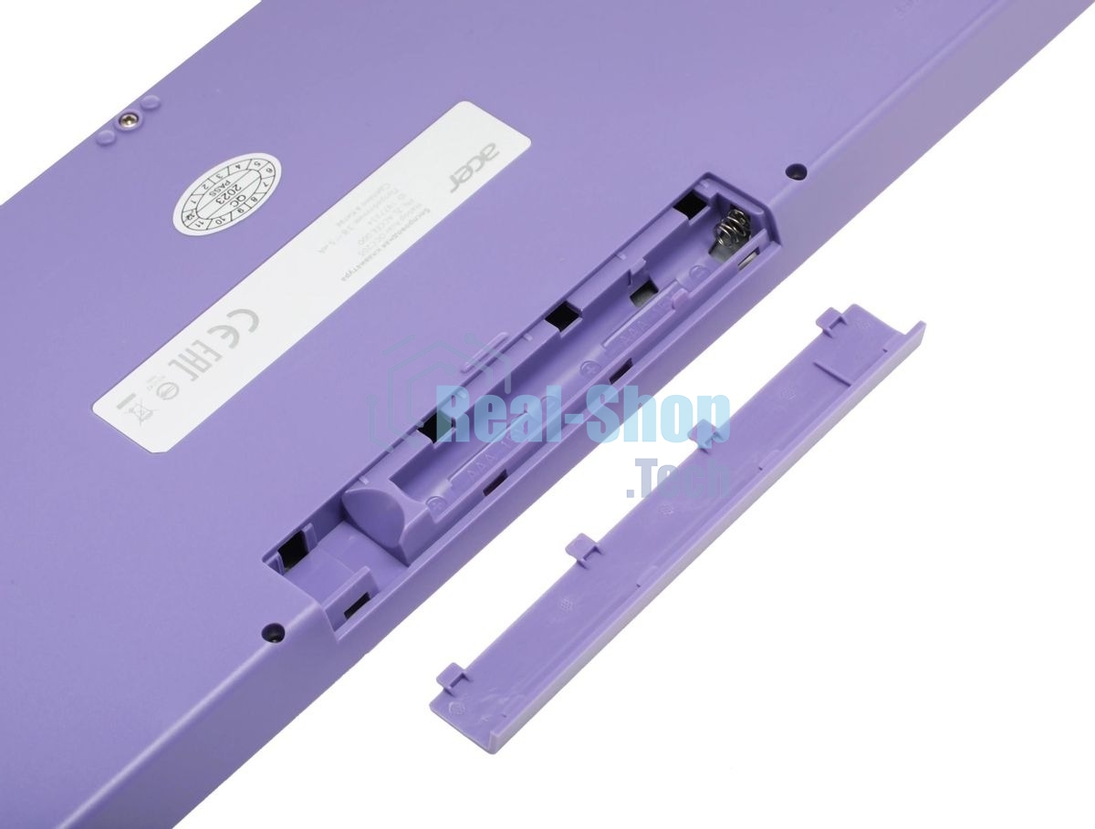 Комплект клавиатура + мышь Acer OCC205 беспроводной USB, 1200 dpi, фиолетовый