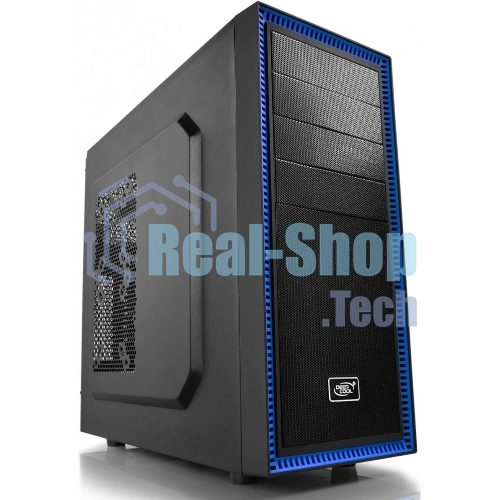 Компьютерный корпус Deepcool TESSERACT BF (DP-CCATX-TSRBFBK), без БП, черно-синий, ATX, видеокарта до 310мм, высота кулера для процессора до 165мм, 7 слотов расширения, 2 отсека 5.25