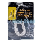 Кабель USB2.0 Cablexpert CC-USB2-CMCM-60-1.8M-W, Type-C/Type-C, 3A, 60Вт, PD/QC3.0, медь, 1.8м, белый, пакет