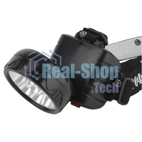 Фонарь налобный ЭРА светодиодный Трофи TG9 ударопрочный, 9 LED, 2 режима, аккумуляторный, черный