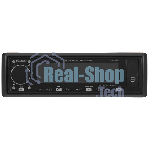 Автомагнитола Prology PRM-100, 1 DIN, Bluetooth, USB Type-A, AUX, пульт ДУ